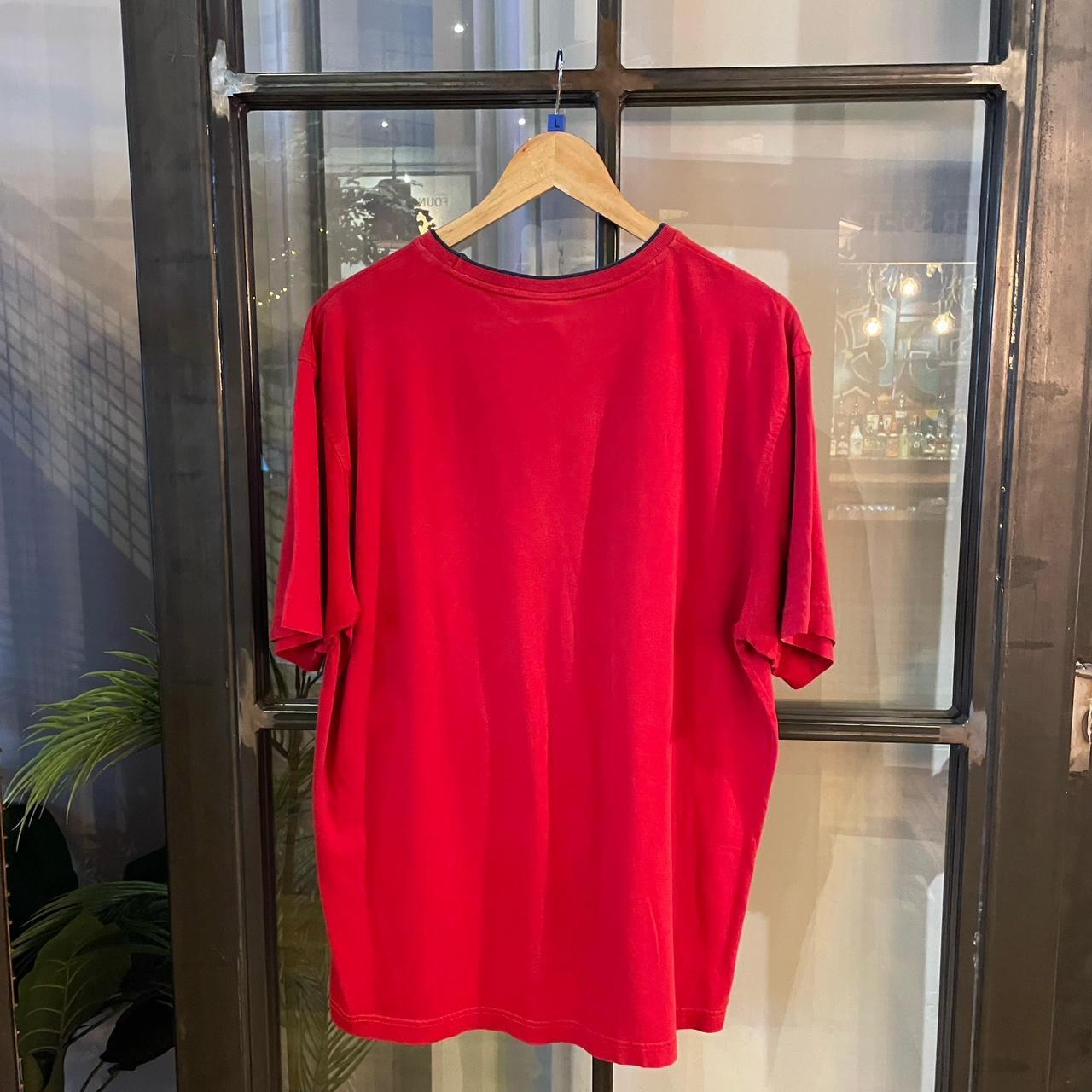 1224G65P - Vintage Retro Essential Red Tommy Hilfiger Print logo Top Tee T-shirt #90s #tommy #top #essential #basic