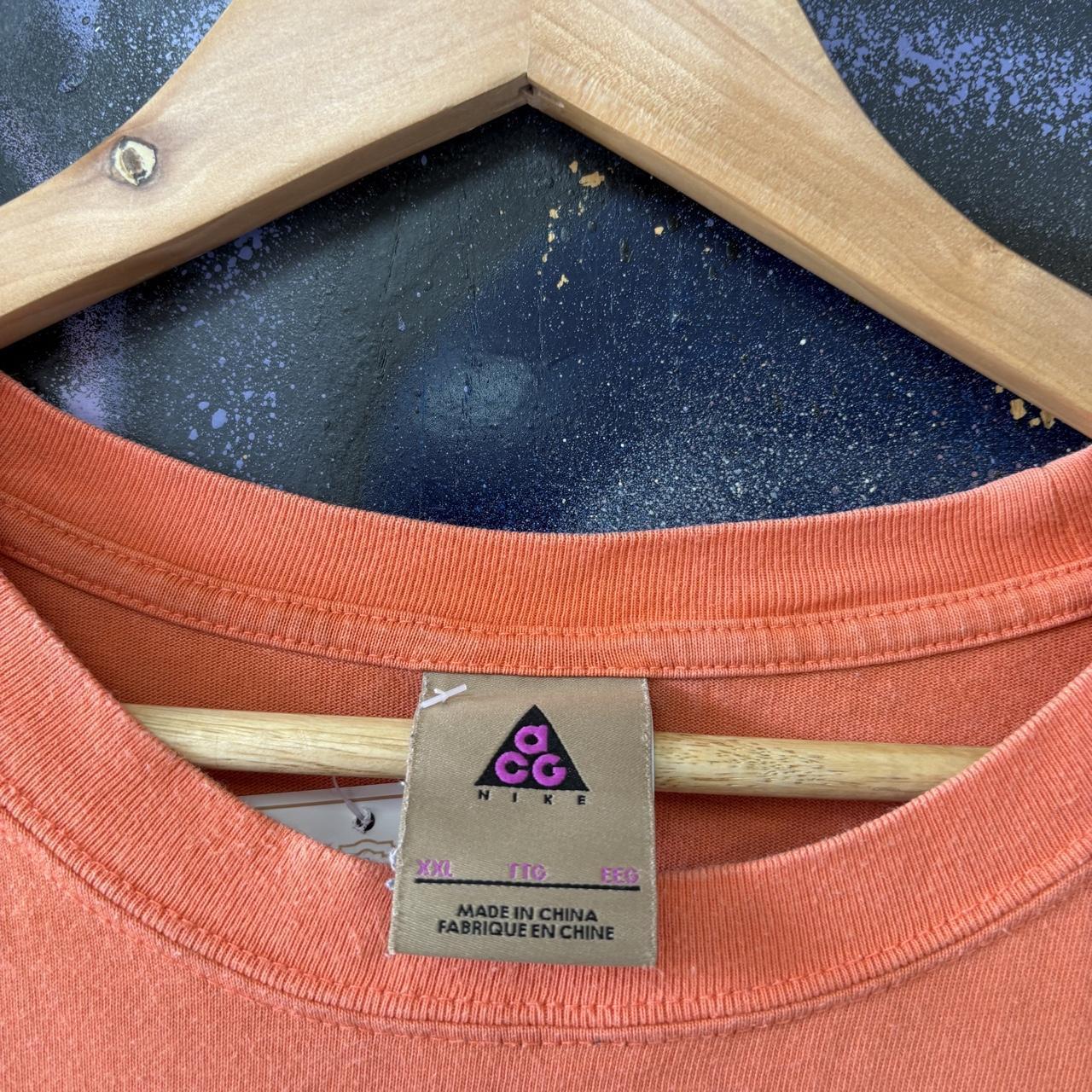Nike ACG T shirt Mens XXL Orange Triangle Logo Streetwear Outdoors Hike Gorpcore Tee Top Y2K