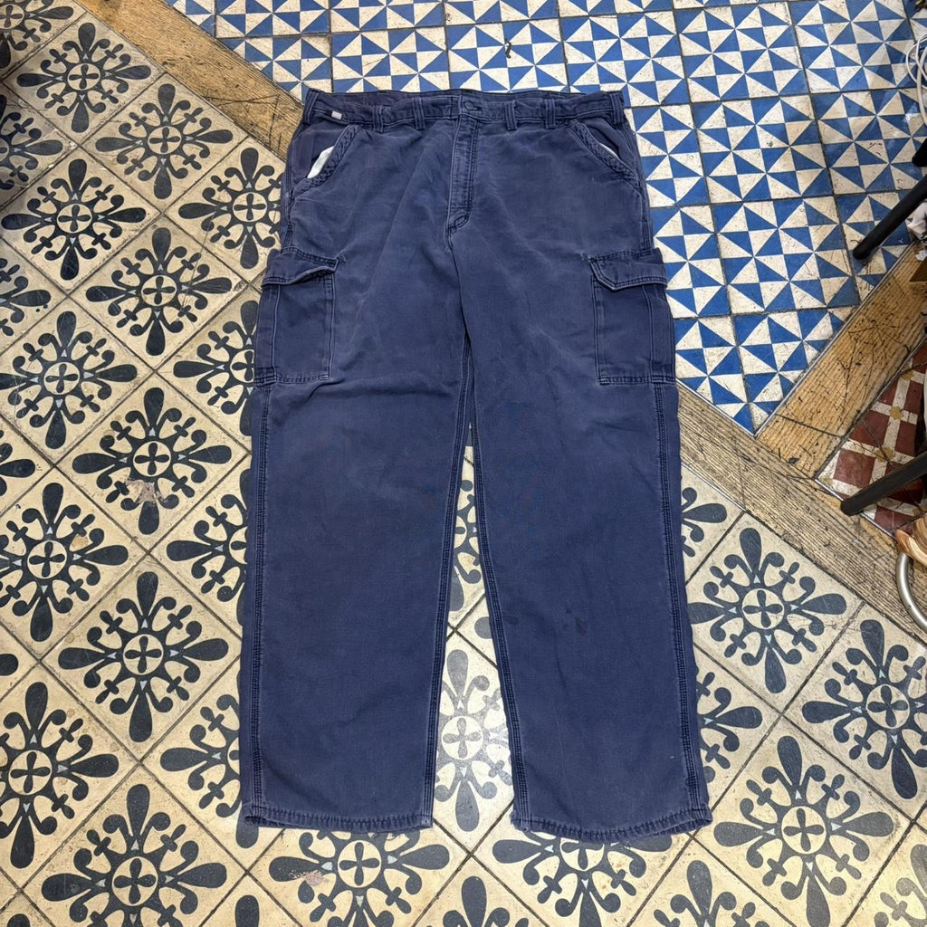 TRW406BR - Vintage retro essential  Navy Carhartt Cargo Carpenter Trousers pants casual workwear #skater #utility #workwear #cargo #carhartt