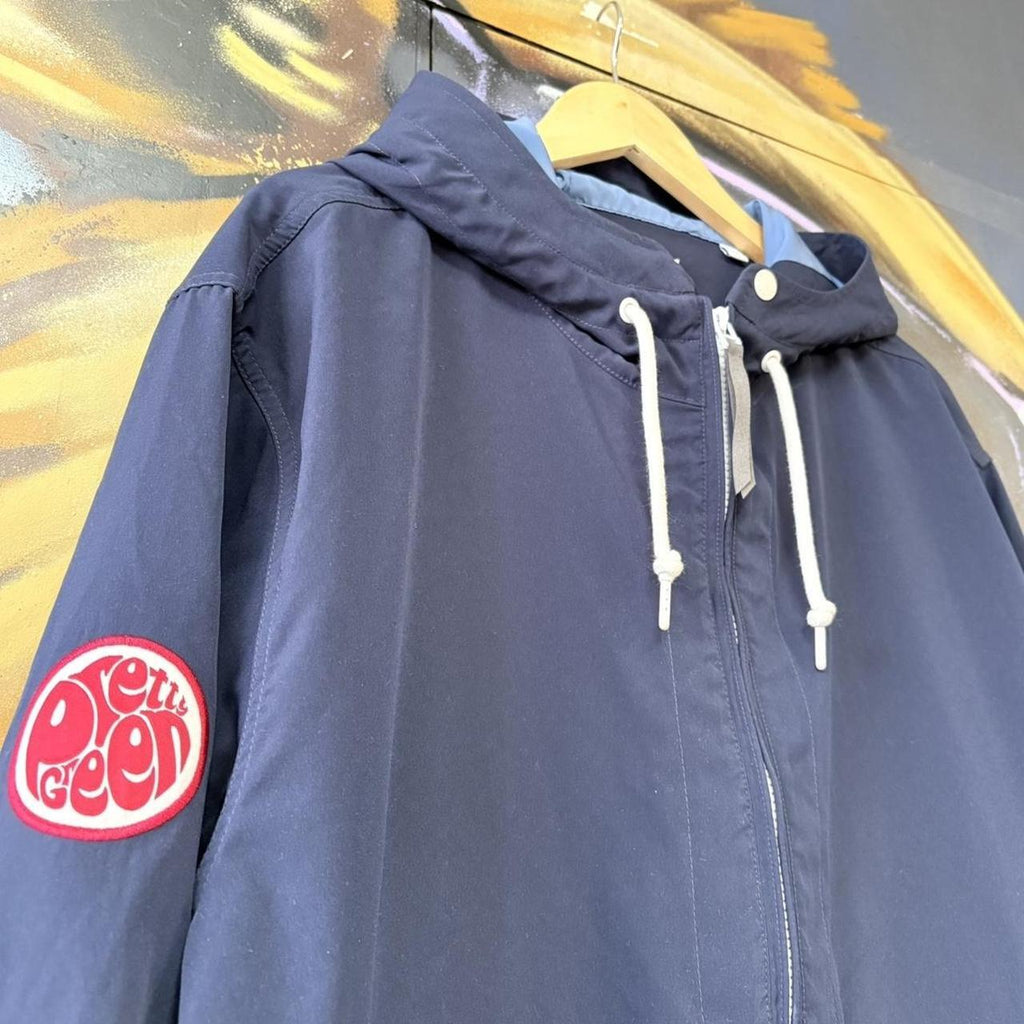 Vintage Pretty Green Tilby Smock Jacket Mens Large Quarter Zip Hooded Casual Liam Gallagher 90s Y2K