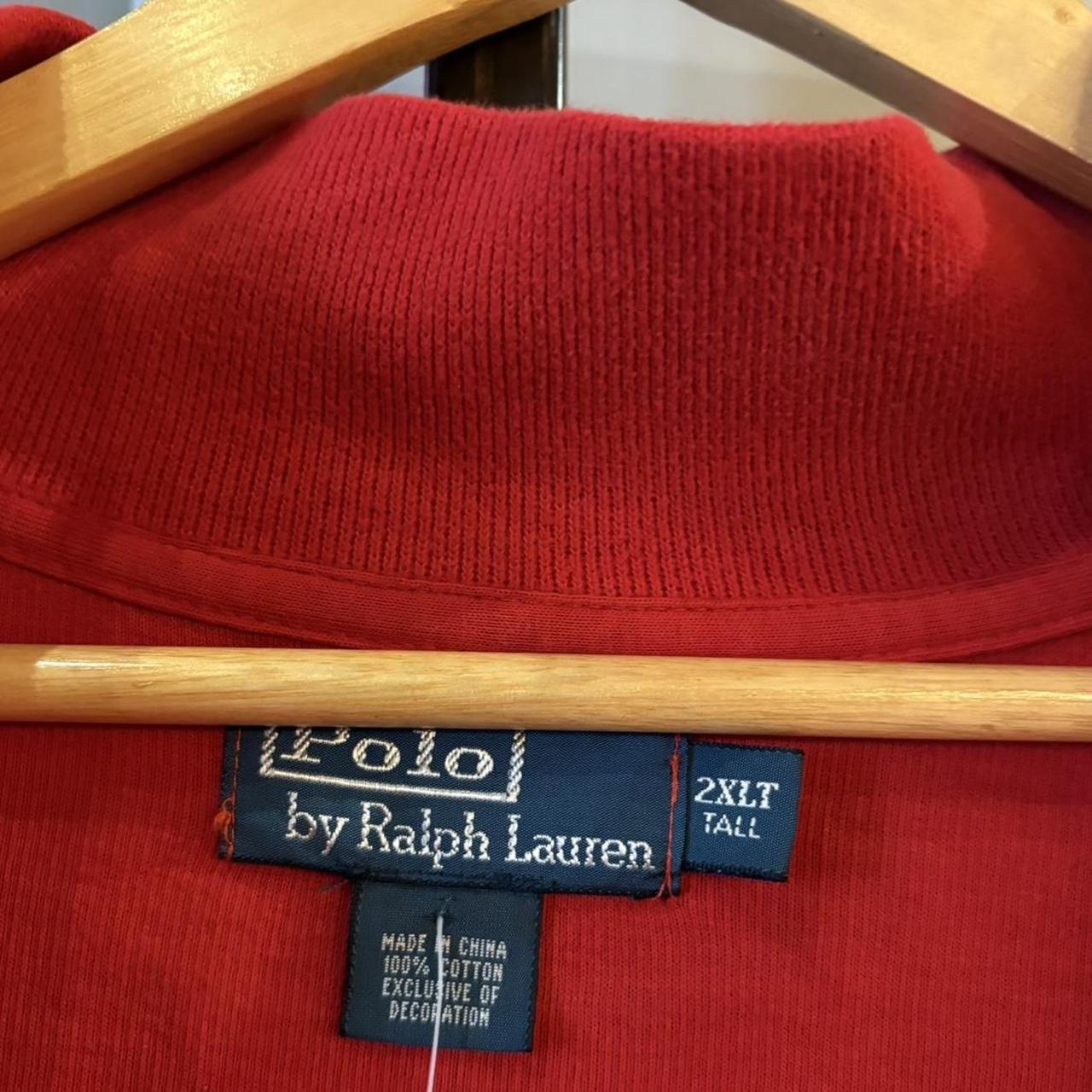 SWT653F - Vintage Ralph Lauren Red Quarter Zip up sweatshirt jumper fleece top #Y2K #preppy #chiefkeef #smartcasual #oldmoney