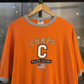 BR2804EL-P - Vintage Retro Essential Orange Chaps Ralph Lauren Graphic Print Top Tee T-shirt #90s #graphic #ringer #chaps #ralphlauren