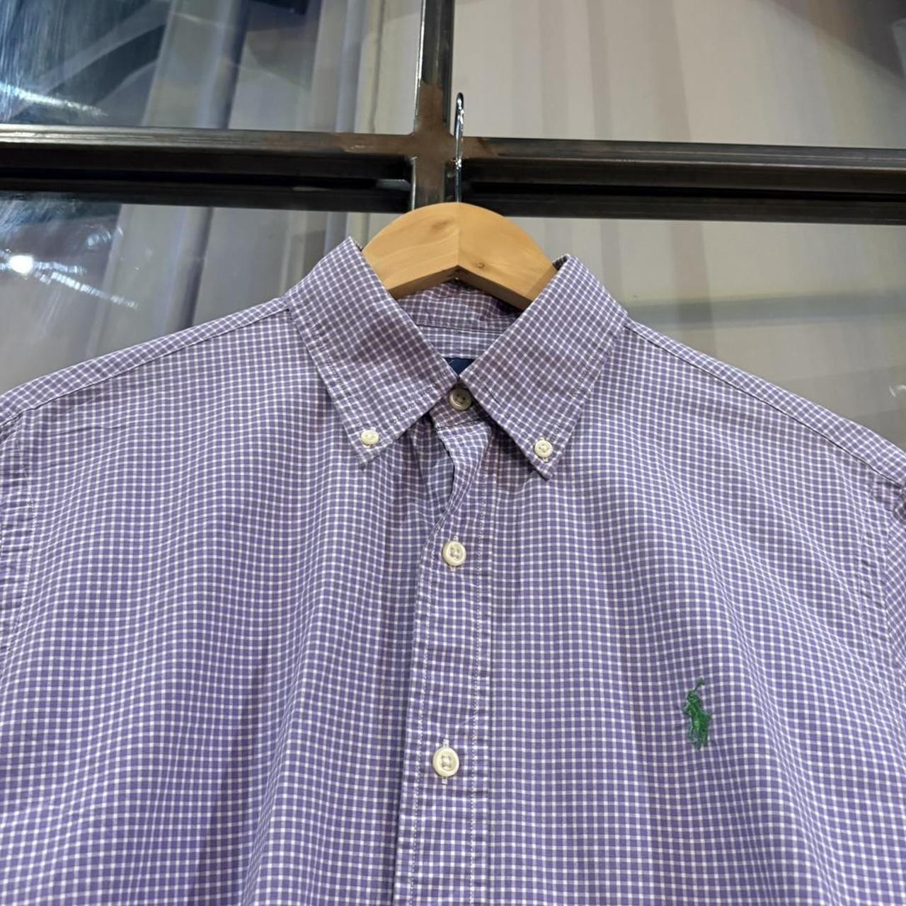 BR1209KX-F - Vintage Ralph Lauren Purple Check Longsleeve collared button up polo shirt top #Y2K #preppy #chiefkeef #smartcasual #oldmoney