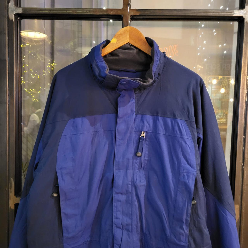 WDB048F - Vintage Retro Essential L.L. Bean Navy and Blue full zip up Coat Jacket festival #preppy #llbean #festival #oldmoney #90s
