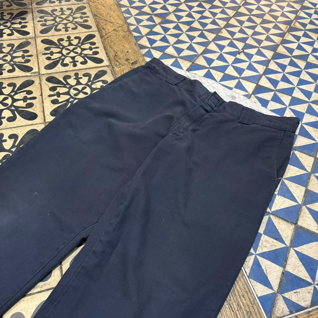 0125D15F-P - Vintage retro essential Navy Dickies Trousers pants casual workwear #skater #utility #workwear #carpenter #dickies