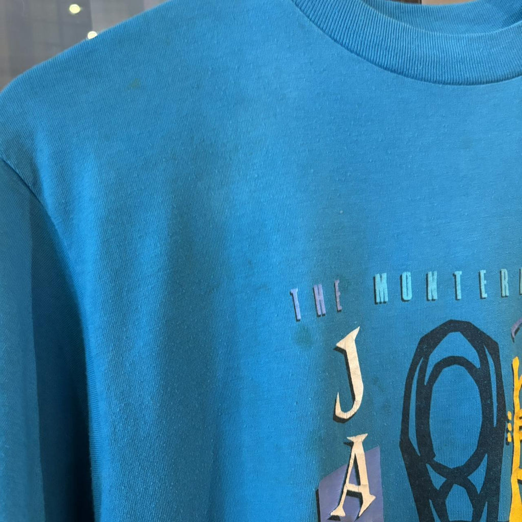 TEE405BR - Vintage Retro Essential Blue The Monterey 30th Jazz Annual Festival Graphic Print Single Stitch Top Tee T-shirt #90s #graphic #singlestitch #festival #jazz