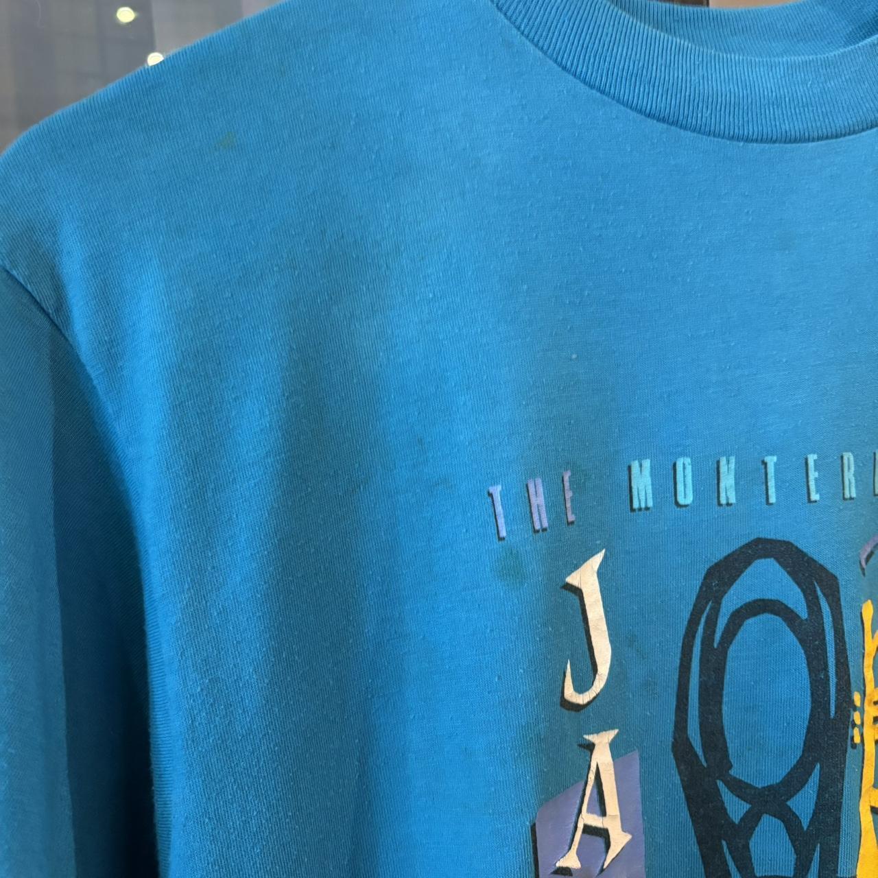 TEE405BR - Vintage Retro Essential Blue The Monterey 30th Jazz Annual Festival Graphic Print Single Stitch Top Tee T-shirt #90s #graphic #singlestitch #festival #jazz