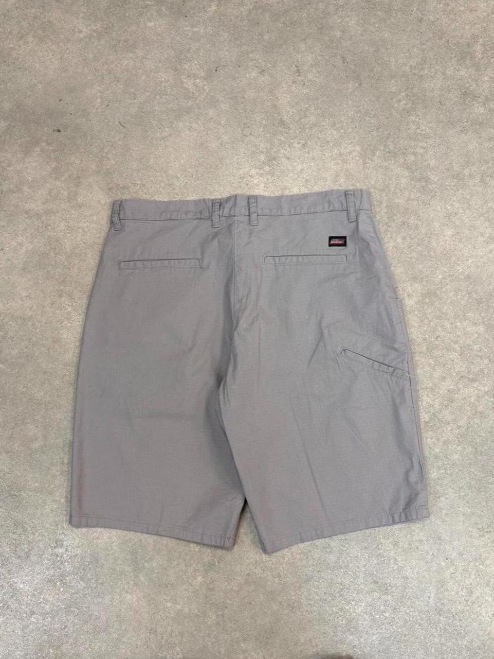 Vintage Dickies Jorts Mens 34” Grey Workwear Utility Ripstop Shorts Baggy Wide Leg Skate Surf Hip Hop 00s Y2K