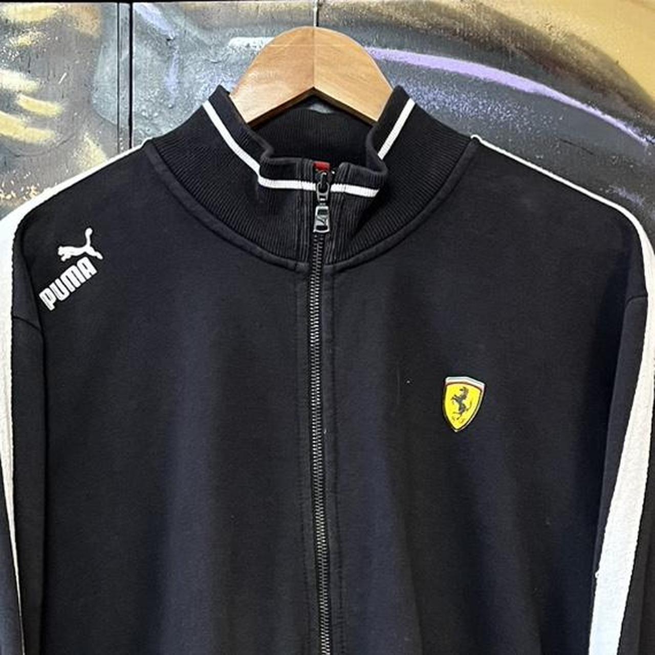 Y2K Ferrari x Puma Big Embroidered Logo Full Zip Jacket