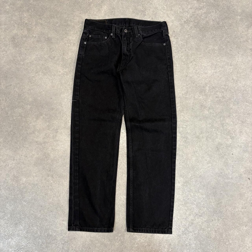 Vintage Levi's 505 Jeans Mens 32x30 Black Denim Wash Straight Leg Trousers Cowboy Western USA 90s Y2K