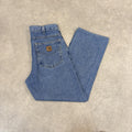 BR1912VA-U - Vintage retro essential Carhartt  Blue Wash Denim Jeans Trousers pants #denim #carhartt #skater #jeans #straightleg