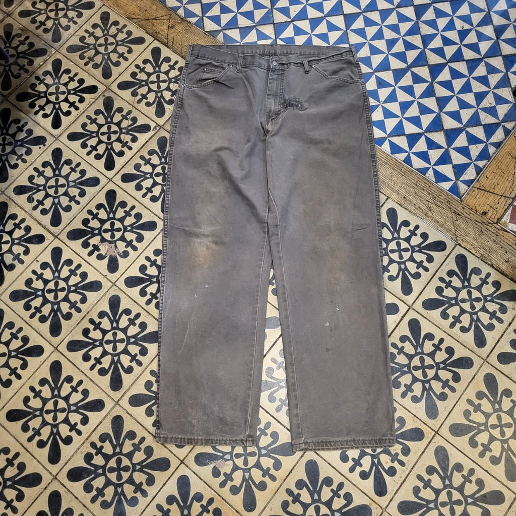 TRW235BR - Vintage retro essential Grey Dickies carpenter Trousers pants casual workwear #skater #utility #workwear #carpenter #dickies