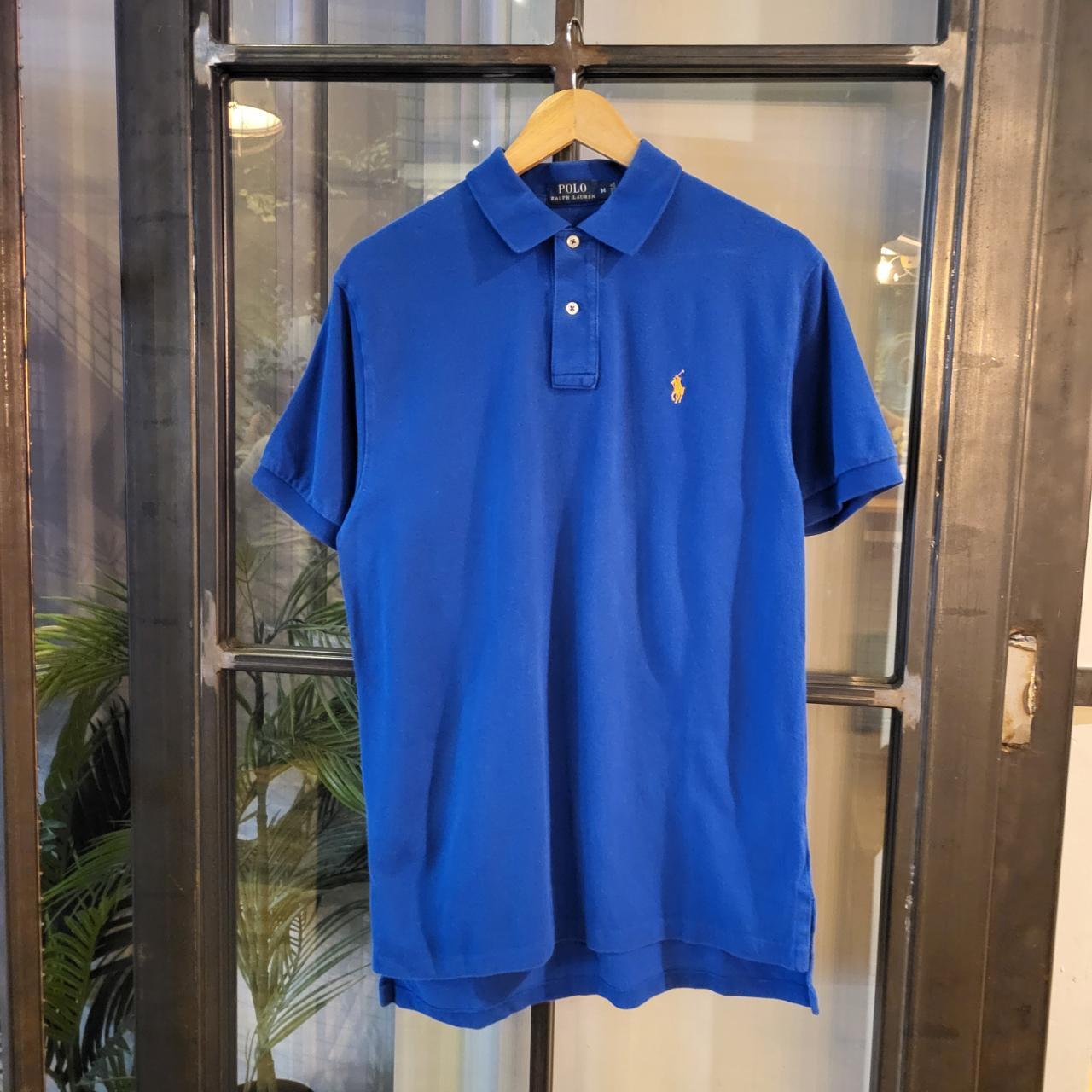 POL190 - Vintage Ralph Lauren Blue Polo Shirt Short Sleeve collared button up top #Y2K #preppy #chiefkeef #golf #oldmoney