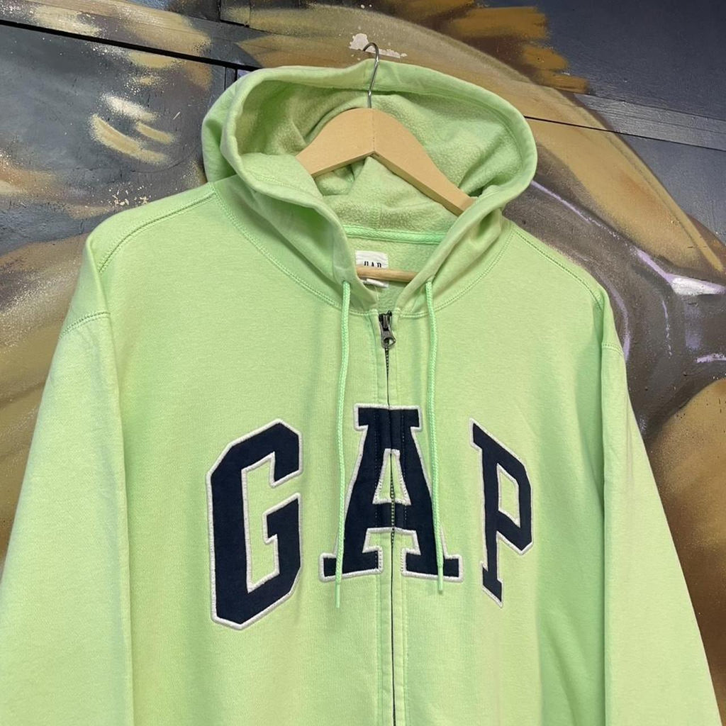 Y2K Gap Embroidered Spellout Full Zip Hoodie