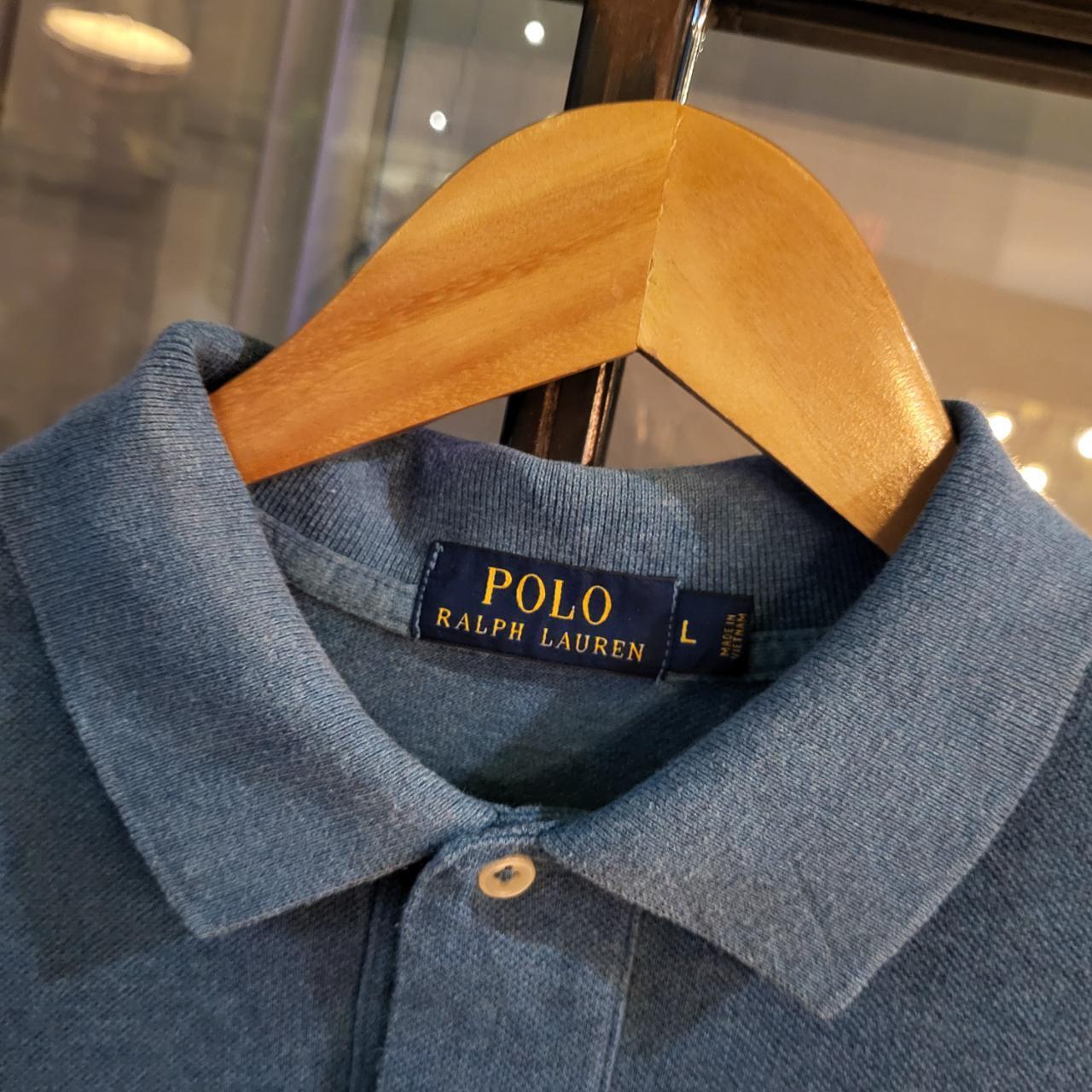 POL206 - Vintage Ralph Lauren Blue Polo Shirt Short Sleeve collared button up top #Y2K #preppy #chiefkeef #golf #oldmoney
