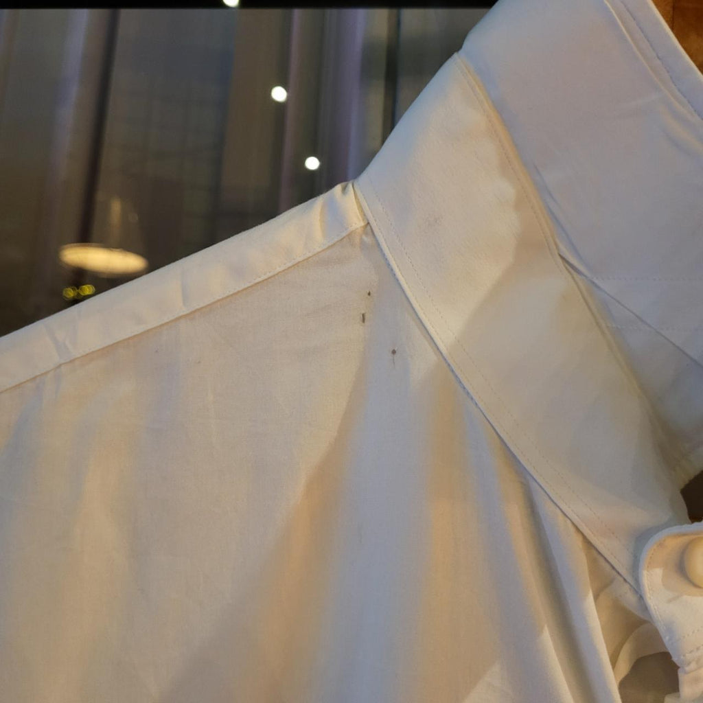 RLS081P - Vintage Ralph Lauren White Plain Shirt Short Sleeve collared button up top #Y2K #preppy #chiefkeef #golf #oldmoney