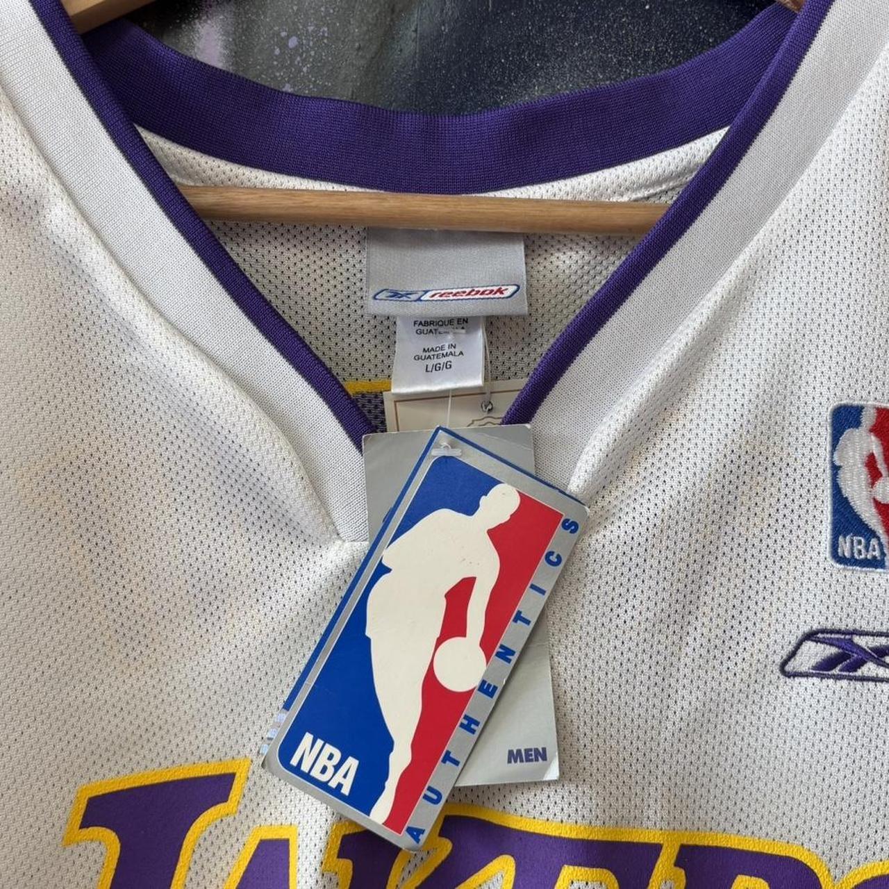 Vintage Reebok LA Lakers Jersey Mens Large White Kobe Bryant 8 Basketball Vest Top Kit BNWT 2002 Y2K