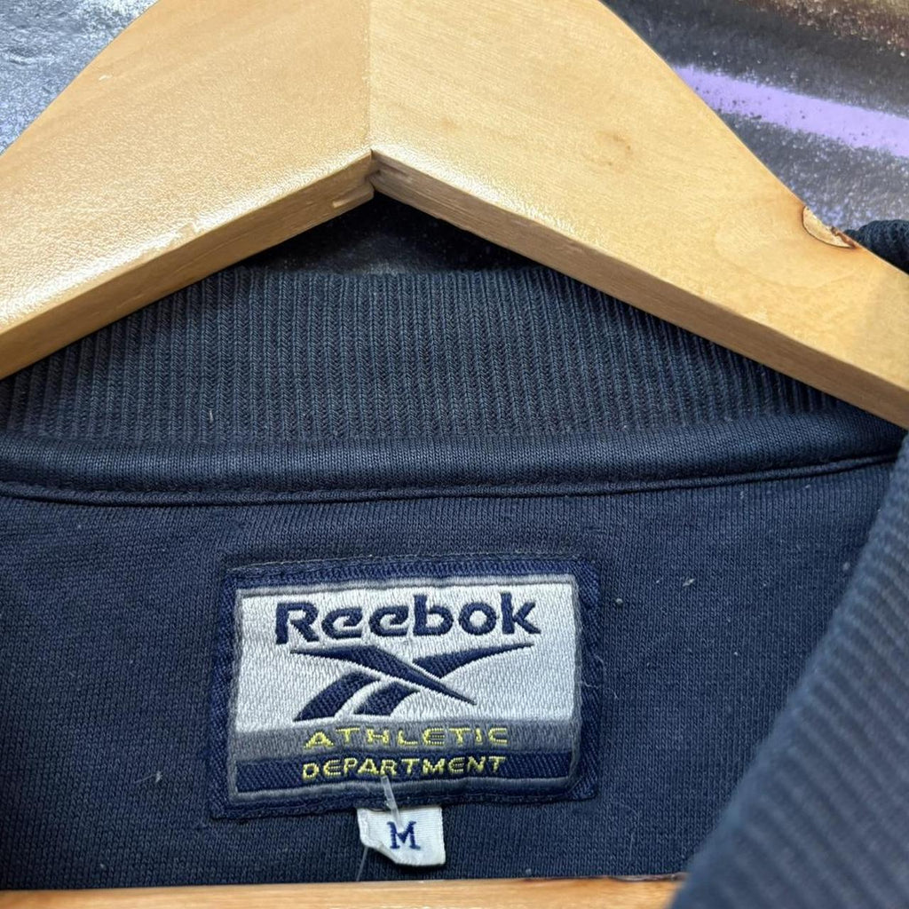 MA0109GY-U - Vintage Retro Essential Reebok Athletic Department Crewneck Jumper Sweatshirt with embroidered logo #90s #sportswear #essential #y2k #reebok