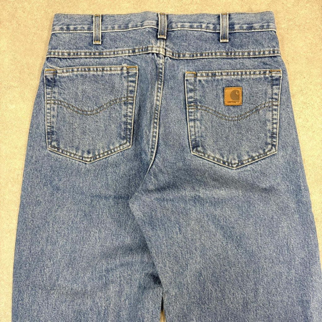 BR1912VA-U - Vintage retro essential Carhartt  Blue Wash Denim Jeans Trousers pants #denim #carhartt #skater #jeans #straightleg