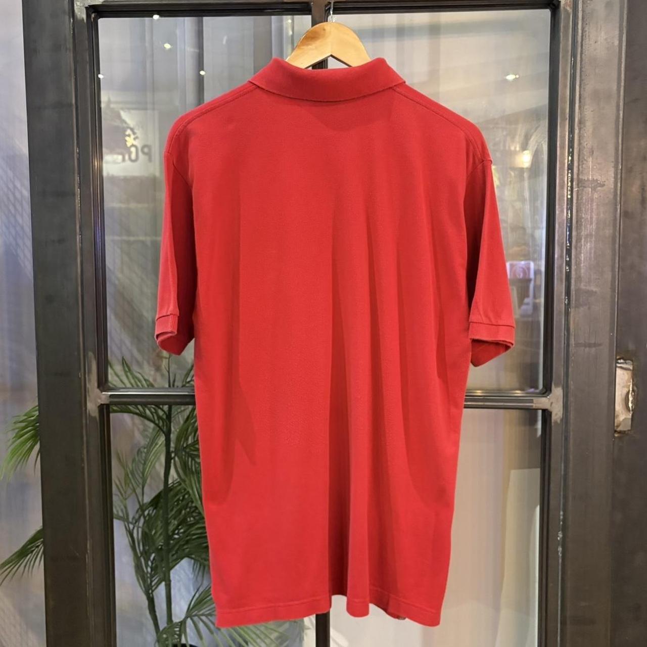 MES2710GH-P - Vintage Retro Ferrari Red Polo Shirt Short Sleeve collared button up top #Y2K #f1 #ferrari #racing #racer