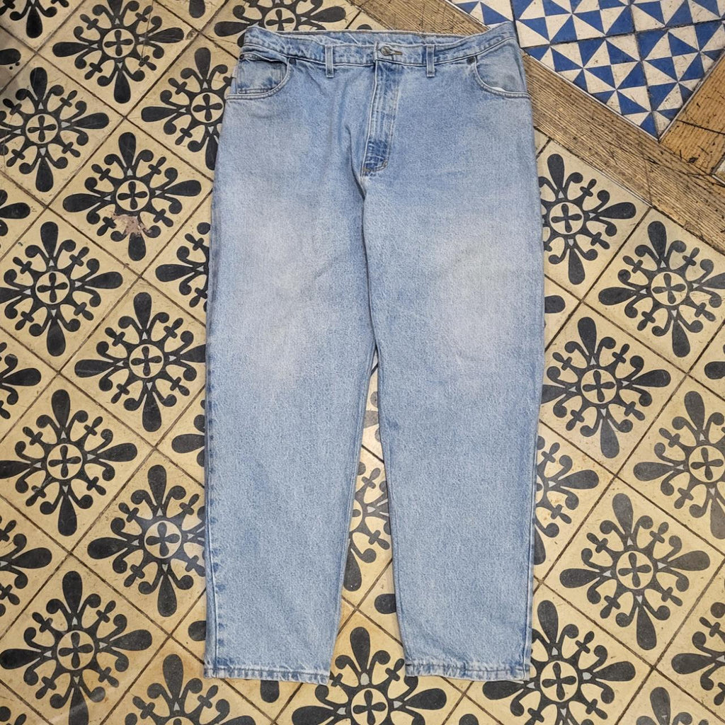 JNS1013BR - Vintage retro essential  Carhartt Straight Leg Blue Wash Denim Jeans Trousers pants #denim #skater #denimjeans #y2k #carhartt