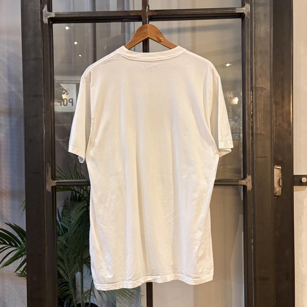 Carhartt WIP T shirt Mens Large White Press Script Logo Graphic Print Streetwear Skate Surf Tee Top 90s Y2K 00s
