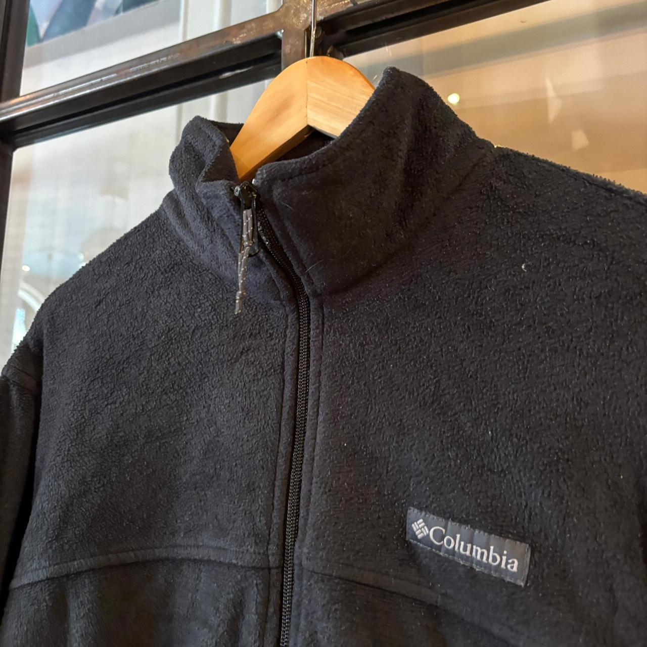 SWT628F - Vintage retro essential Dark Grey Columbia full zip up outdoor sweatshirt fleece jacket #pullover #outdoor #expedition #hike #gorpcore