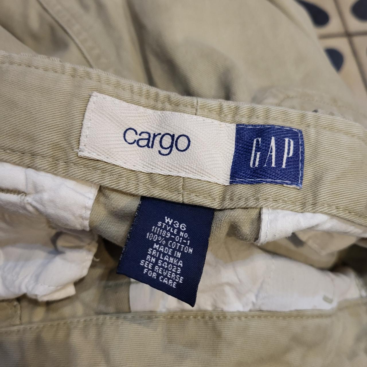 JRT000 - Vintage Retro GAP Tan Brown Oversized Baggy Cargi Shorts Jorts graphic carpenter workwear Old School Hip Hop skate grunge faded 90s Y2K style