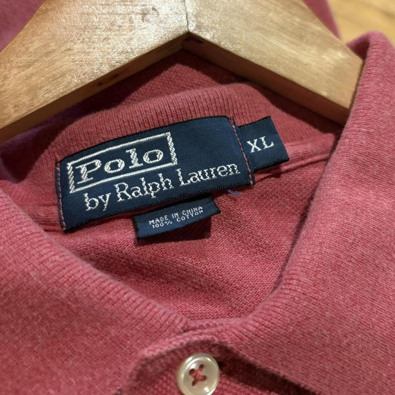 POL343 - Vintage Retro Ralph Lauren Plain Pink Polo Shirt Short Sleeve collared button up top  #Y2K #preppy #chiefkeef #oldmoney #ralphlauren