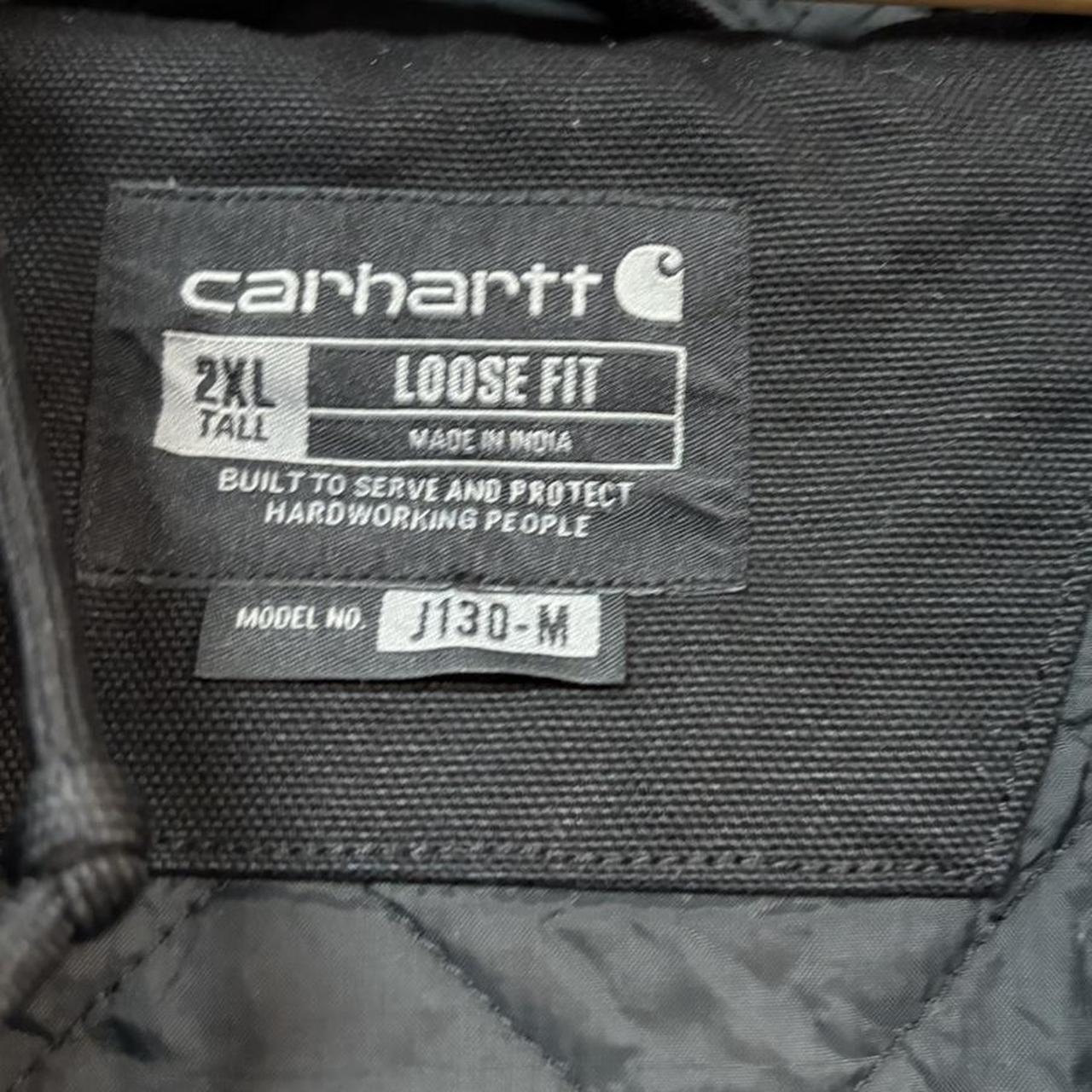 BR0801AS-P - Vintage Retro Essential Black Carhartt Full Zip Hooded Workwear Canvas lined Active Jacket #workwear #utility #carhartt #activejacket #streetwear