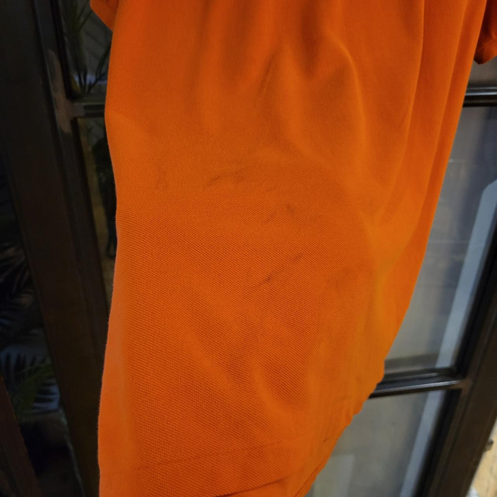POL150P - Vintage Ralph Lauren Orange Polo Shirt Short Sleeve collared button up top #Y2K #preppy #chiefkeef #golf