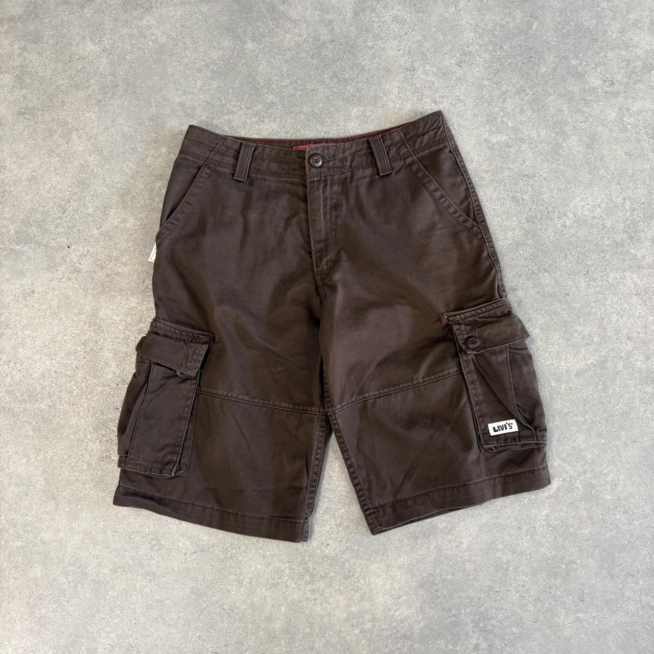 Vintage Levi’s Jorts Mens 30” Brown Cargo Shorts Multi Pockets Baggy Wide Leg Skate Surf Hip Hop 00s Y2K