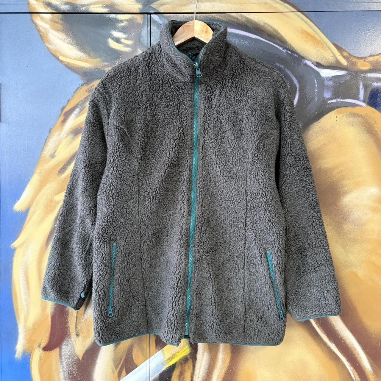 BR2701DE-P - Vintage retro essential Grey Columbia x L.L. Bean Deep Pile full zip up outdoor sweatshirt fleece jacket #deeppile #outdoor #expedition #hike #gorpcore