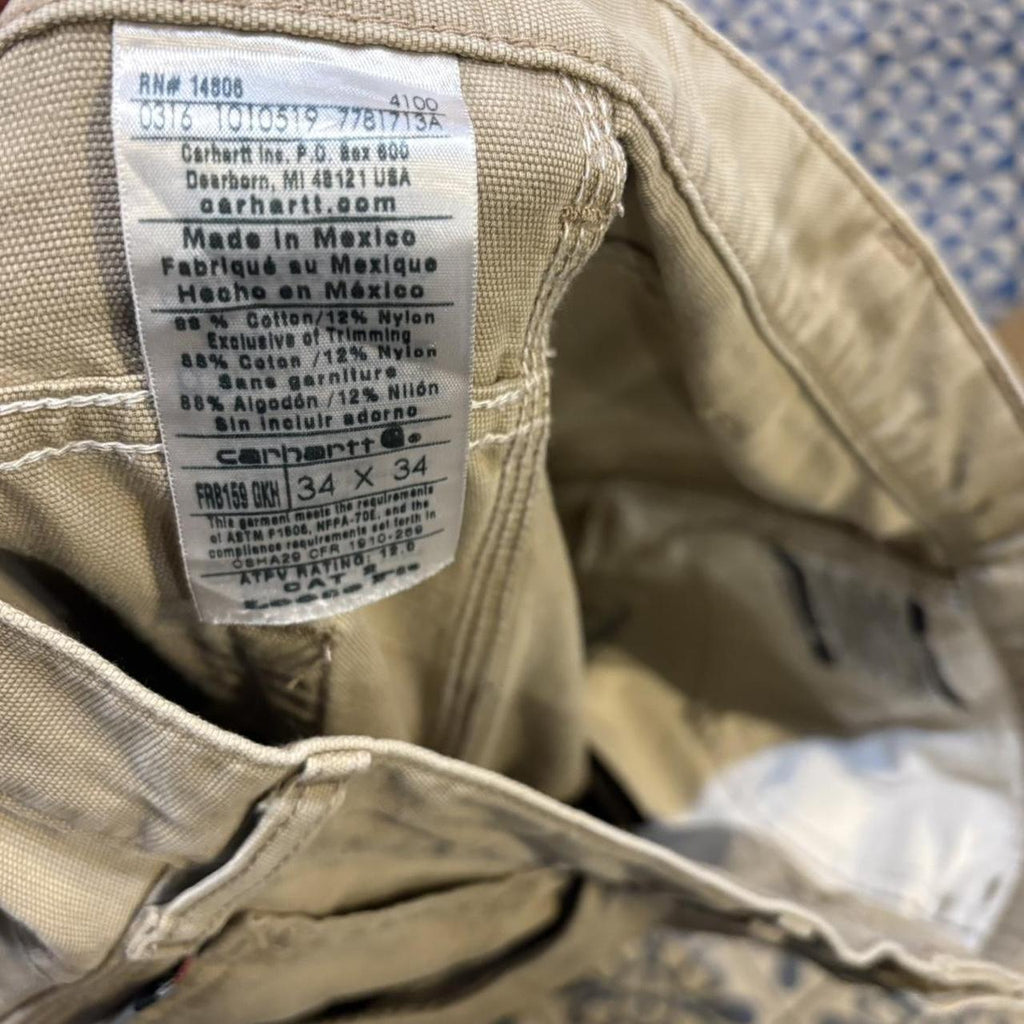 BR2401AD-F - Vintage retro essential  Beige Carhartt carpenter Trousers pants casual workwear #skater #utility #workwear #carpenter #carhartt