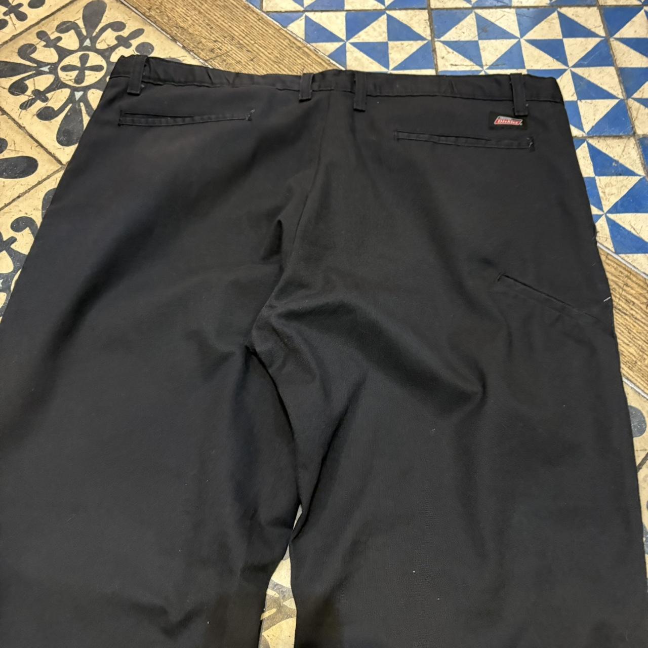 BR1011DW-P - Vintage retro essential Black Dickies Straight Leg Trousers pants casual workwear with elasticated waistband #skater #utility #workwear #straightleg #dickies