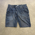 Y2K Embroidered Jean Shorts