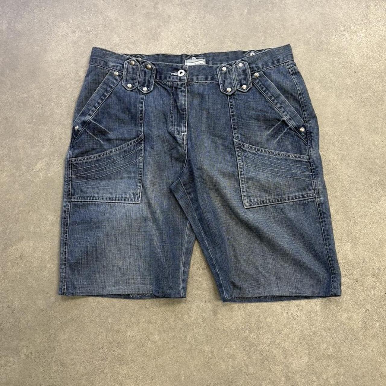 Y2K Embroidered Jean Shorts