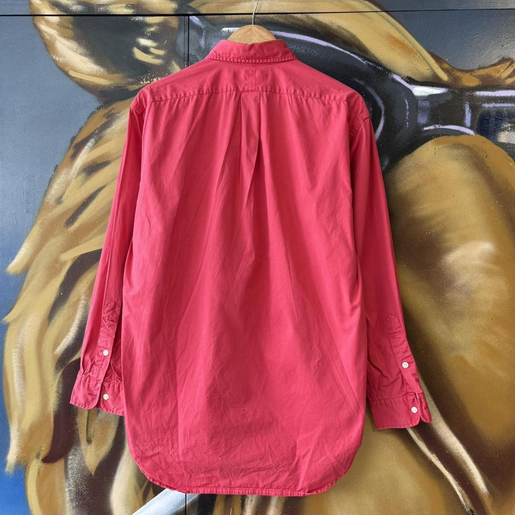 Vintage Polo Ralph Lauren Shirt Mens Small Red Oxford Button Down Pony Logo Preppy Top Y2K 90s