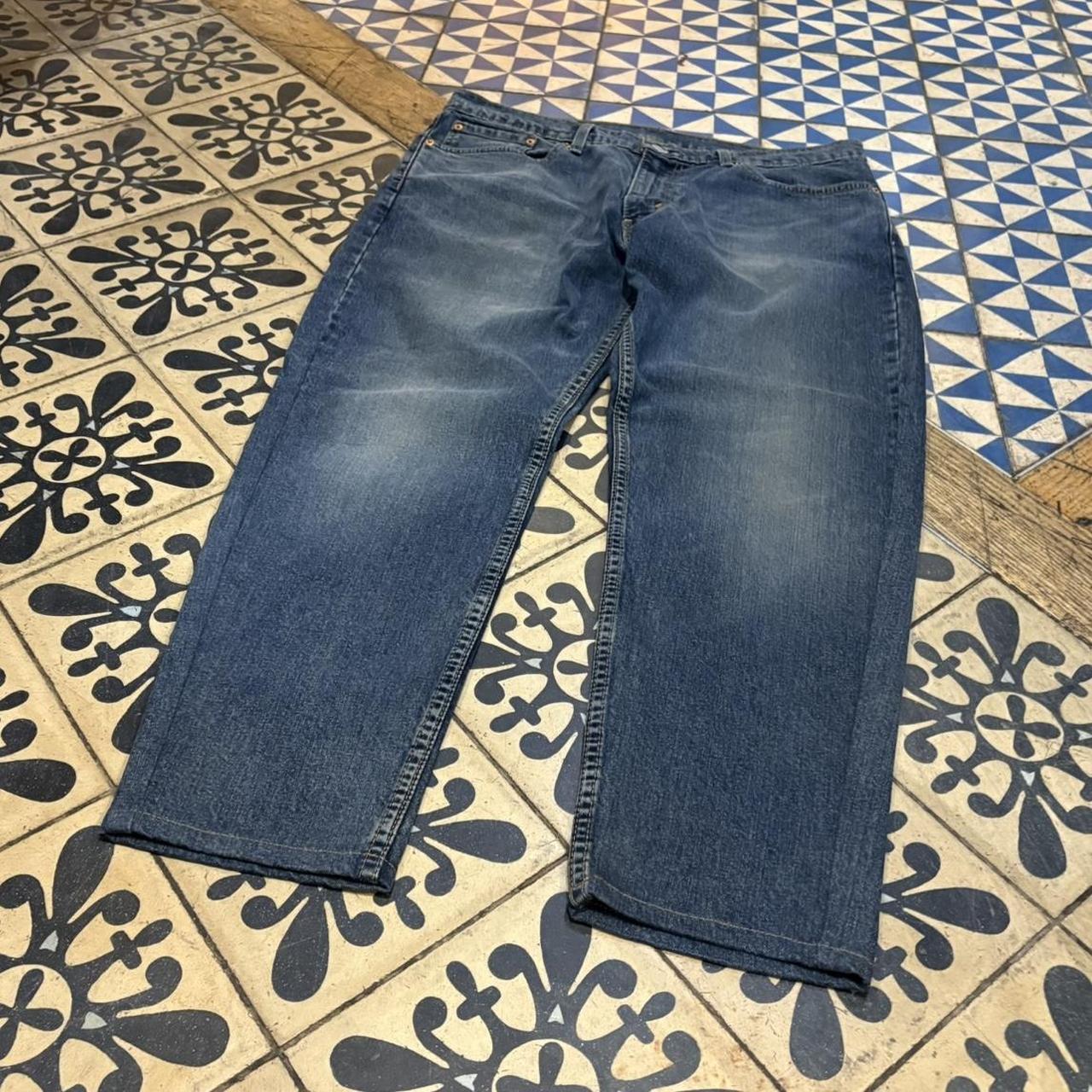 TRW536F - Vintage retro essential Altered Levi’s 505 Tapered Blue Wash Denim Jeans Trousers pants #denim #levis #tapered #levis505 #jeans