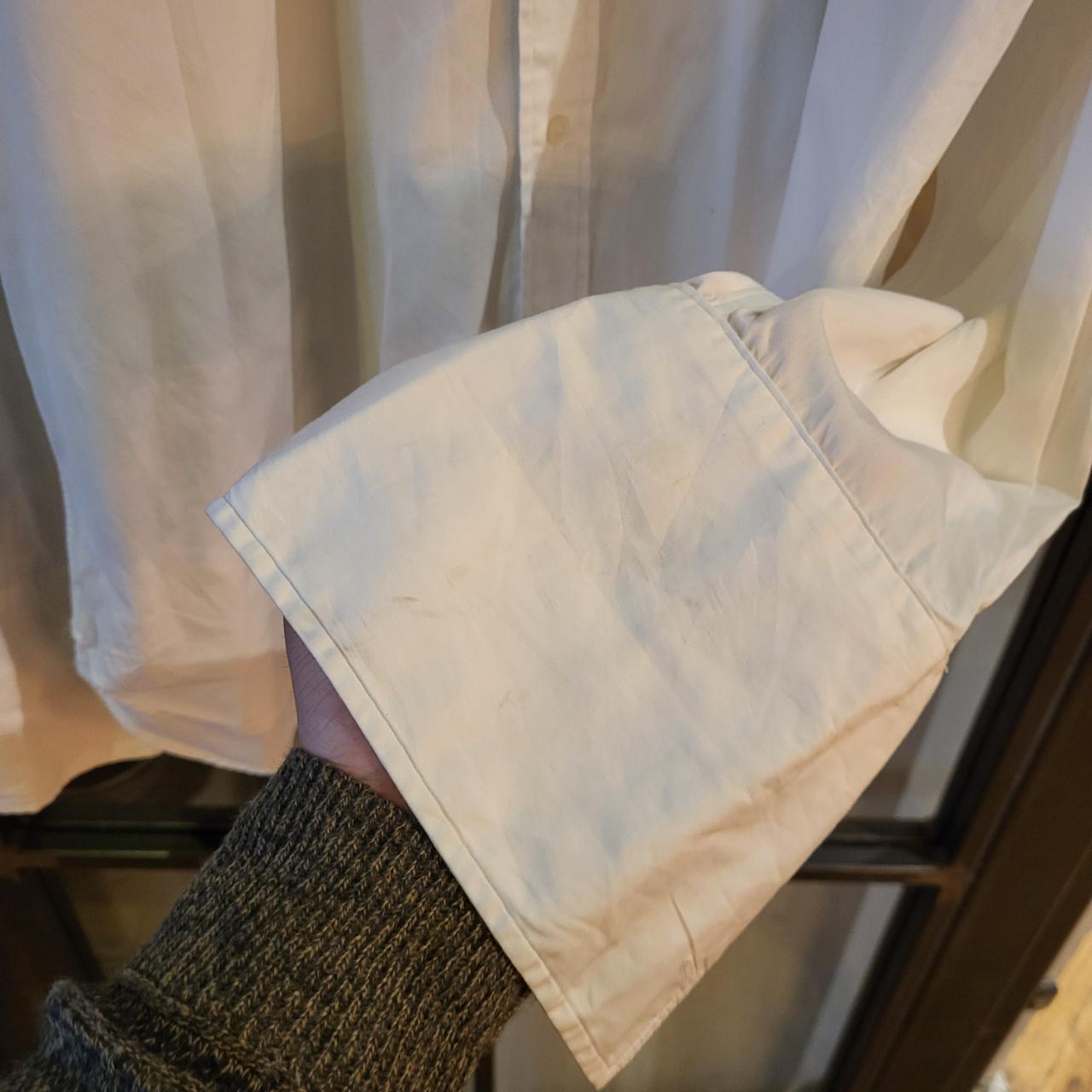 RLS081P - Vintage Ralph Lauren White Plain Shirt Short Sleeve collared button up top #Y2K #preppy #chiefkeef #golf #oldmoney