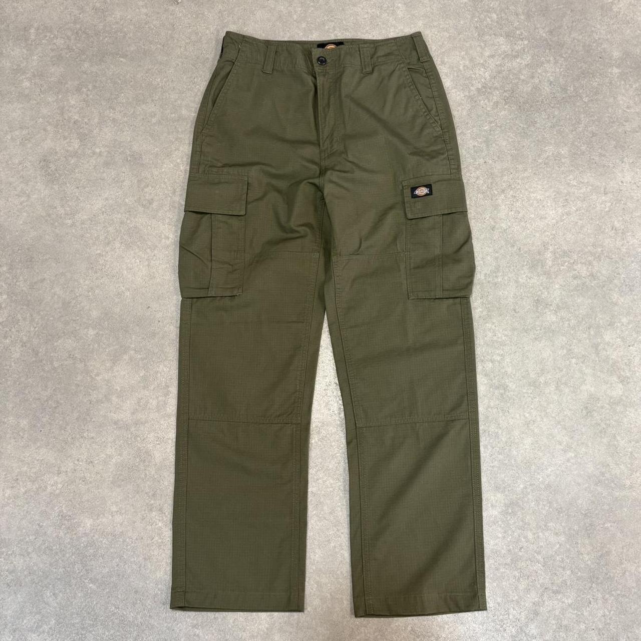 Vintage Dickies Jeans Mens 30x30 Green Carpenter Pants Trousers Cargo Utility Skate Multipocket Y2K