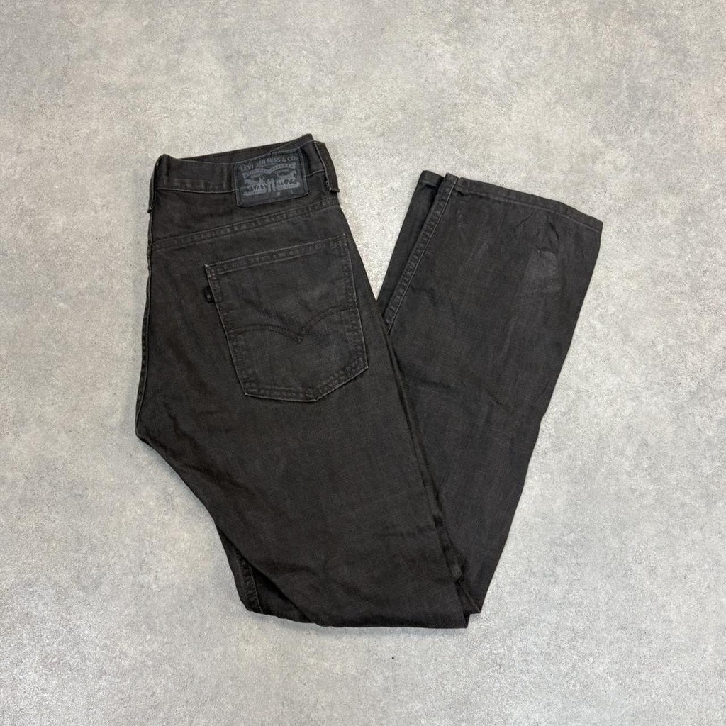 BR2701FL-P - Vintage retro essential  Levi’s 513 Slim Straight Dark Brown Wash Denim Jeans Trousers pants #denim #levis #jeans #skater #levis513