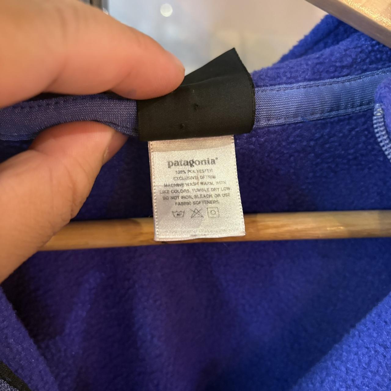 SWT578F - Vintage retro essential Blue Patagonia Capilene full zip up outdoor Base layer fleece #patagonia #baselayer #expedition #hike #gorpcore
