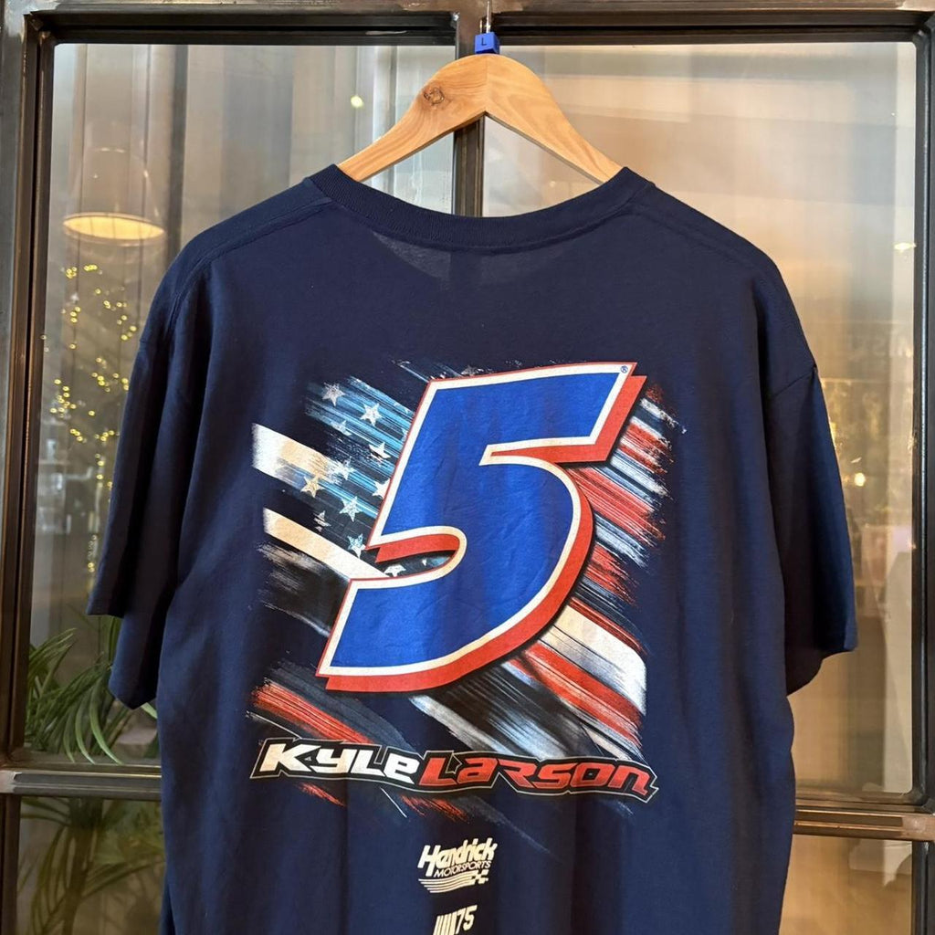 B0425A07F - Vintage Retro Essential Navy Kyle Larson Goodyear Hendrick Motorsports Graphic Print Top Tee T-shirt #y2k #nascar #racing #racer #graphic