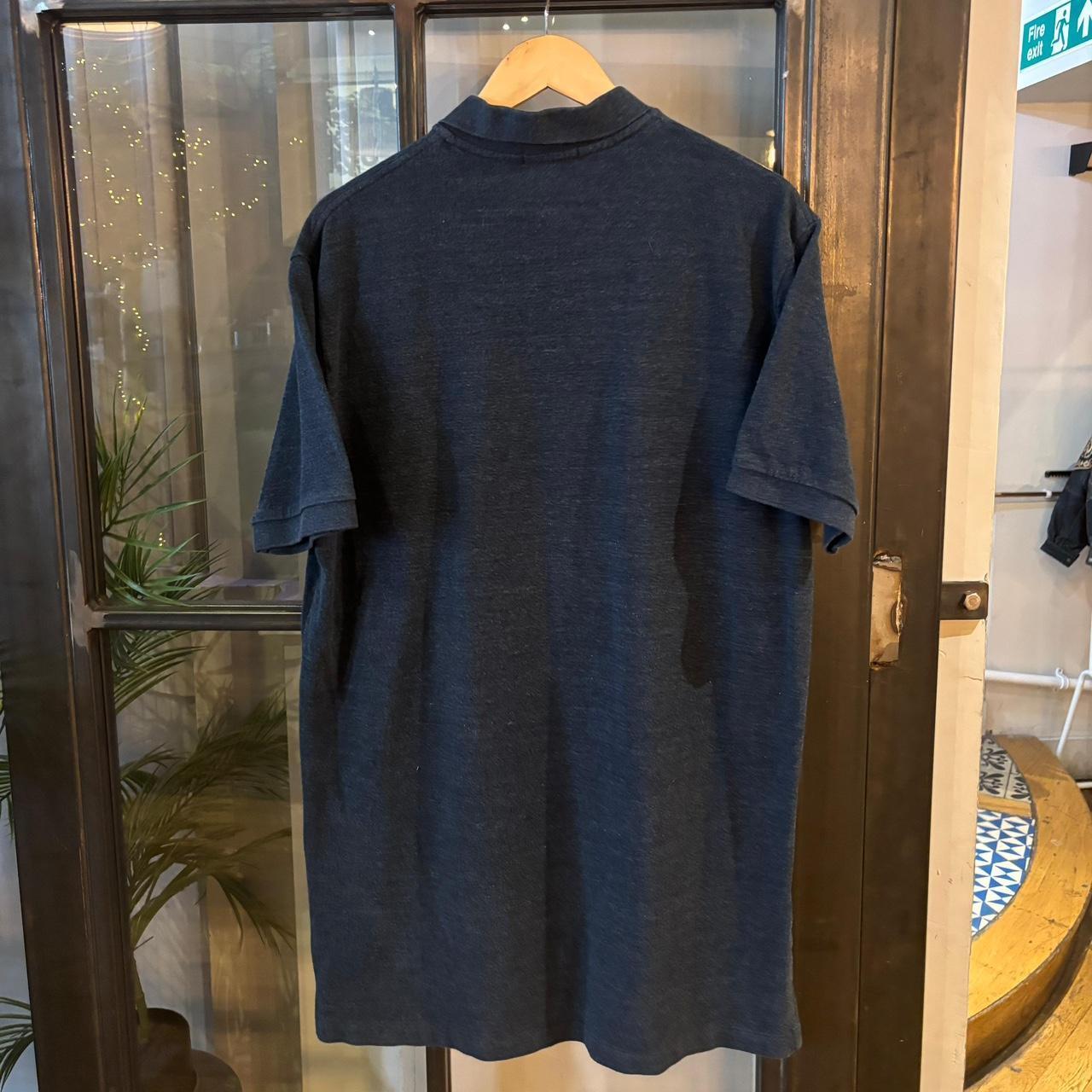 POL477F - Vintage Retro Ralph Lauren Navy Plain Polo Shirt Short Sleeve collared button up top  #Y2K #preppy #chiefkeef #oldmoney #ralphlauren