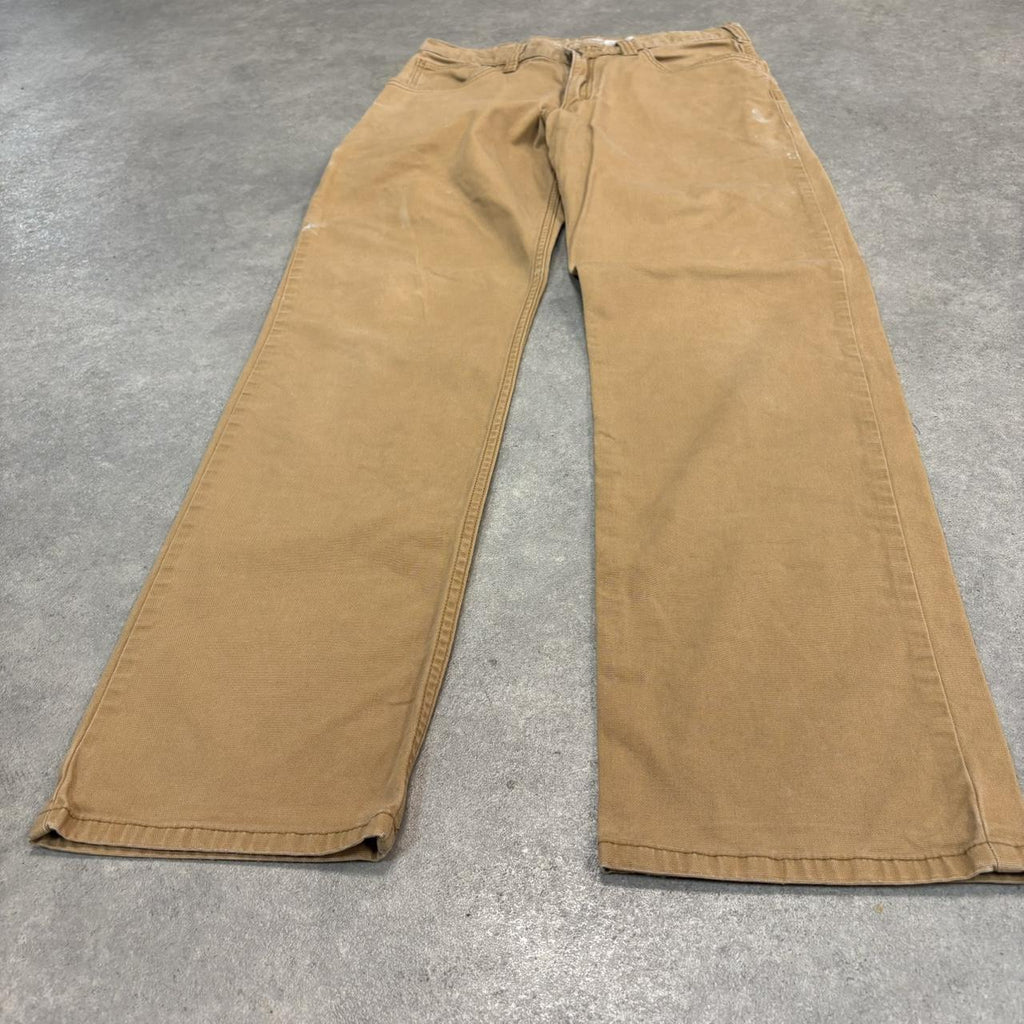 Vintage Carhartt Jeans Mens 32x34 Beige Carpenter Pants Trousers Straight Leg Skate Workwear Y2K 90s