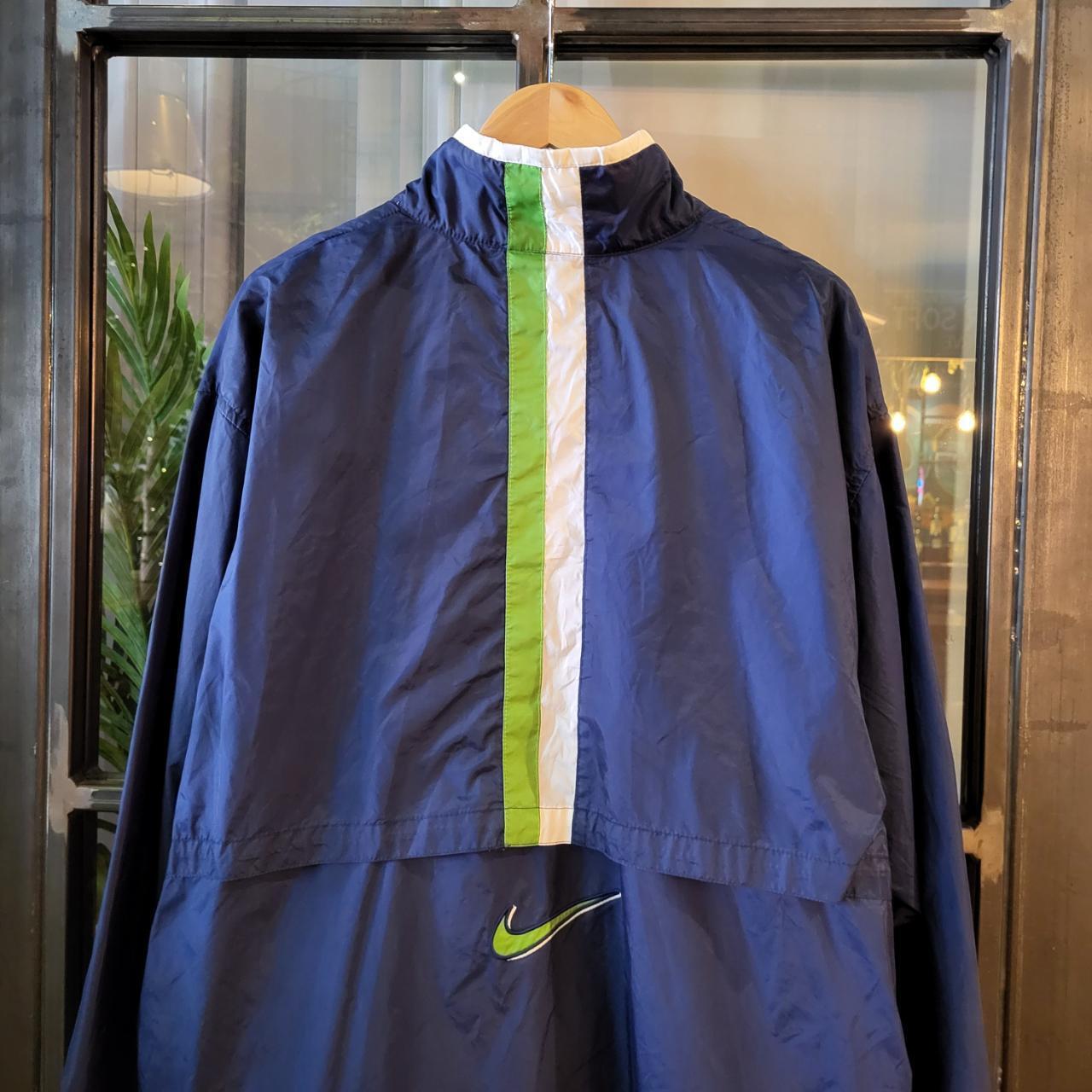 WDB3020 - Vintage Retro Nike Navy Essential Lightweight Windbreaker 1/4 quarter zip Full zip up Jacket #windbreaker #y2k #festival #nike #90s