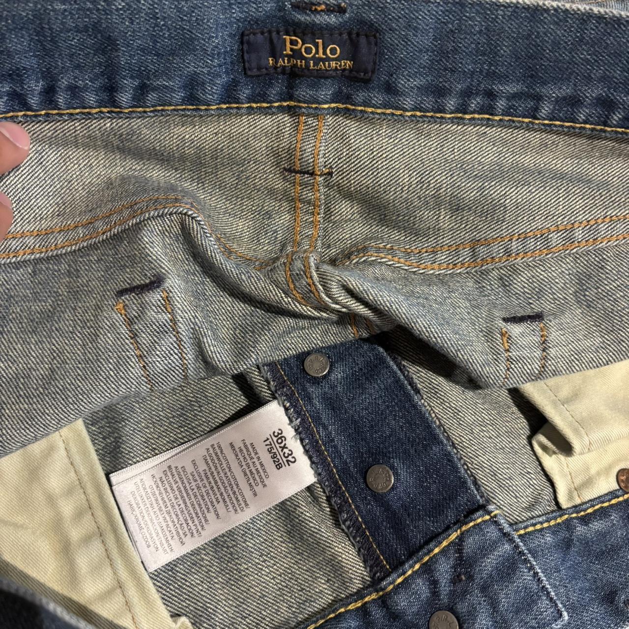 TRW478F - Vintage retro essential Polo Ralph Lauren Blue Wash Denim Jeans Trousers pants #denim #straightleg #poloralphlauren