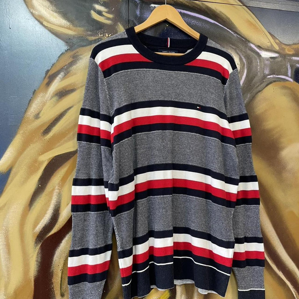 Tommy Hilfiger Tri-Tone Stripe Sweatshirt