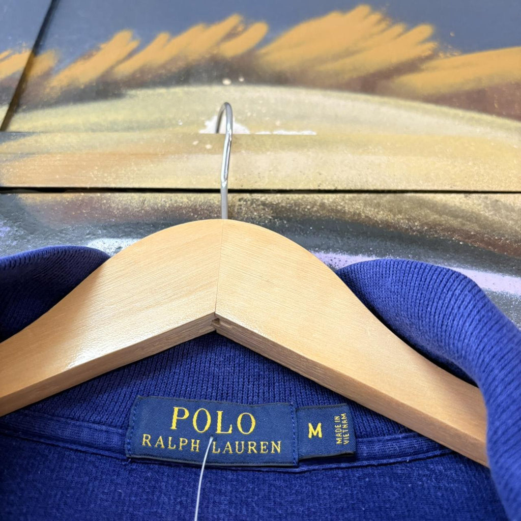 BR1602BO-U - Vintage Ralph Lauren Blue Polo Ralph Lauren 1/4 quarter zip up Sweatshirt jumper fleece top #Y2K #preppy #quarterzip #smartcasual #oldmoney